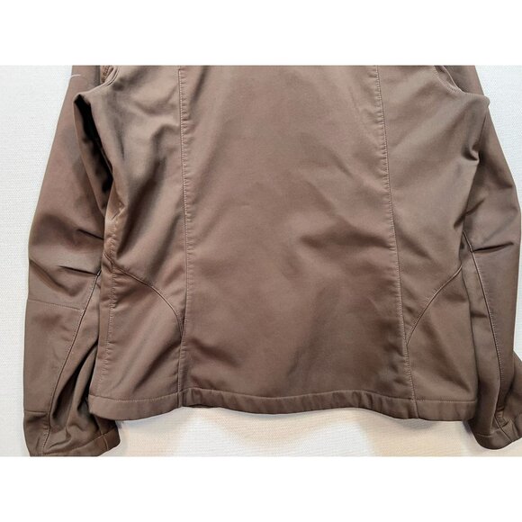 Nike Womens Windbreaker Jacket Size XL Brown Reversible Fleece Coxy Outdoors - Picture 10 of 10